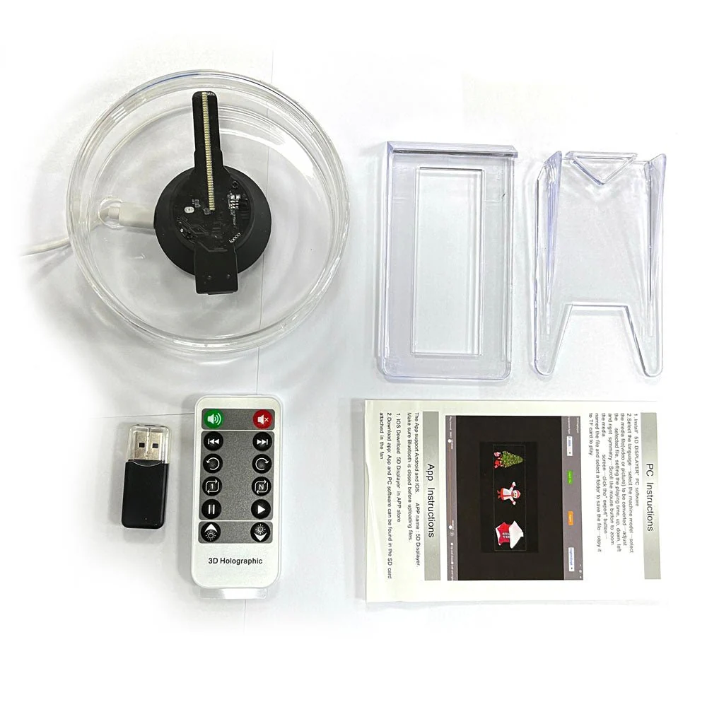 CRONY 3D Mini Hologram Advertising Fan Screen With protection cover - Image 8