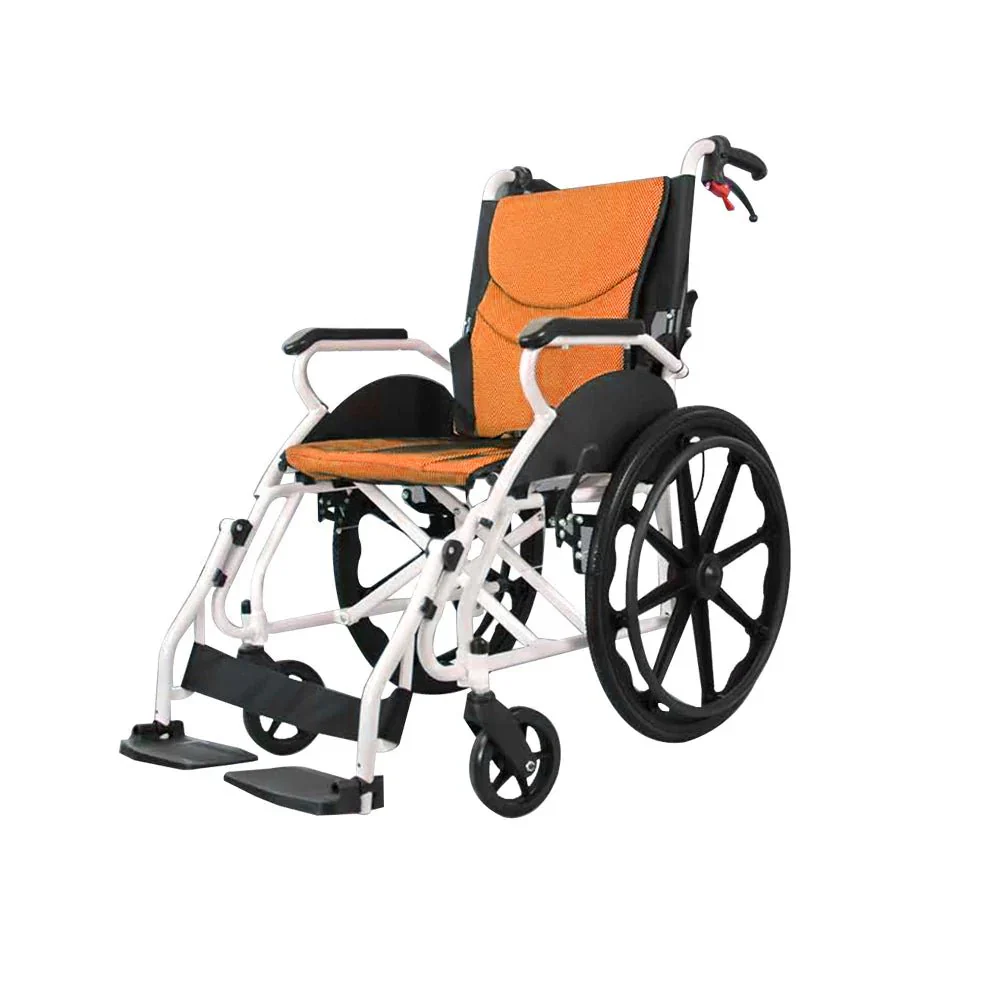 CRONY 6012-20 Hand-pushed Collapsible wheelchair With toilet Convenient four-brake folding Wheelchairs - Image 12