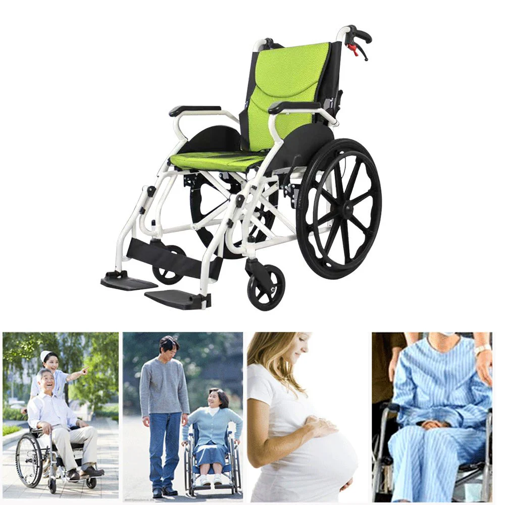 CRONY 6012-20 Hand-pushed Collapsible wheelchair With toilet Convenient four-brake folding Wheelchairs - Image 15