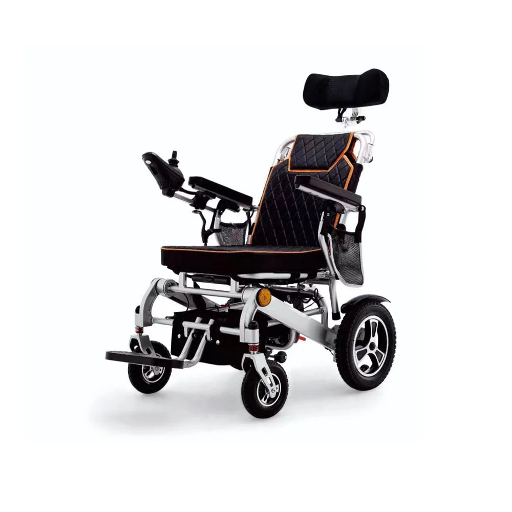 CRONY 6019 Electric wheelchair High back with flatlay Electric Wheelchair for Adults All Terrain Lightweight Foldable Wheelchairs