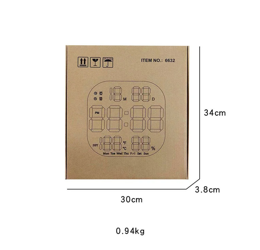 CRONY 6632 Living room countdown timer gym wall clock led acrylic decoration creative large electronic clock wall hanging - Image 10