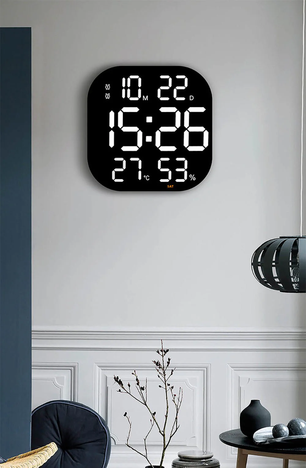 CRONY 6632 Living room countdown timer gym wall clock led acrylic decoration creative large electronic clock wall hanging - Image 12
