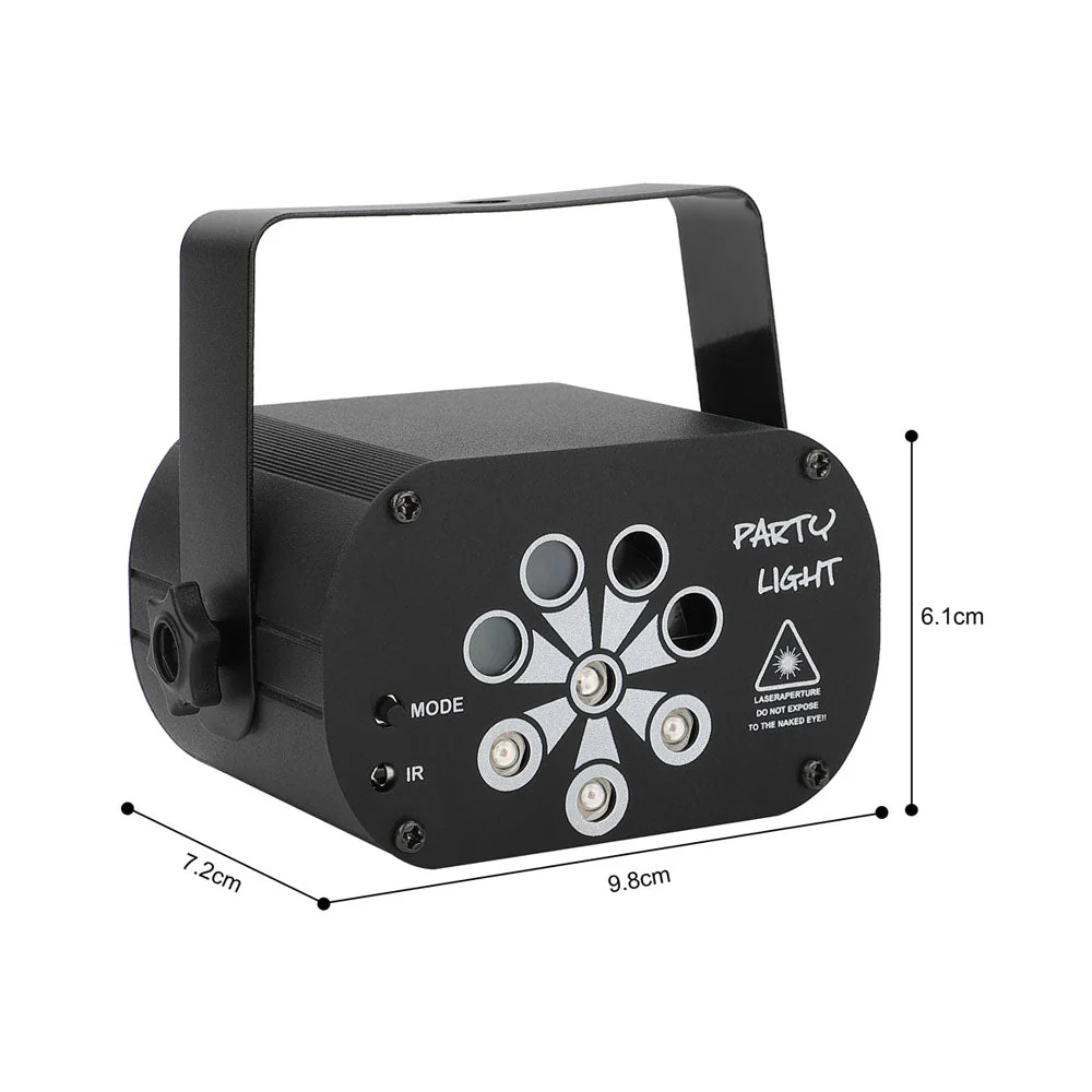 CRONY 8 holes red/green laser with RGB +UV LED light LED Stage Effect Lighting with Remote Controller - Image 11