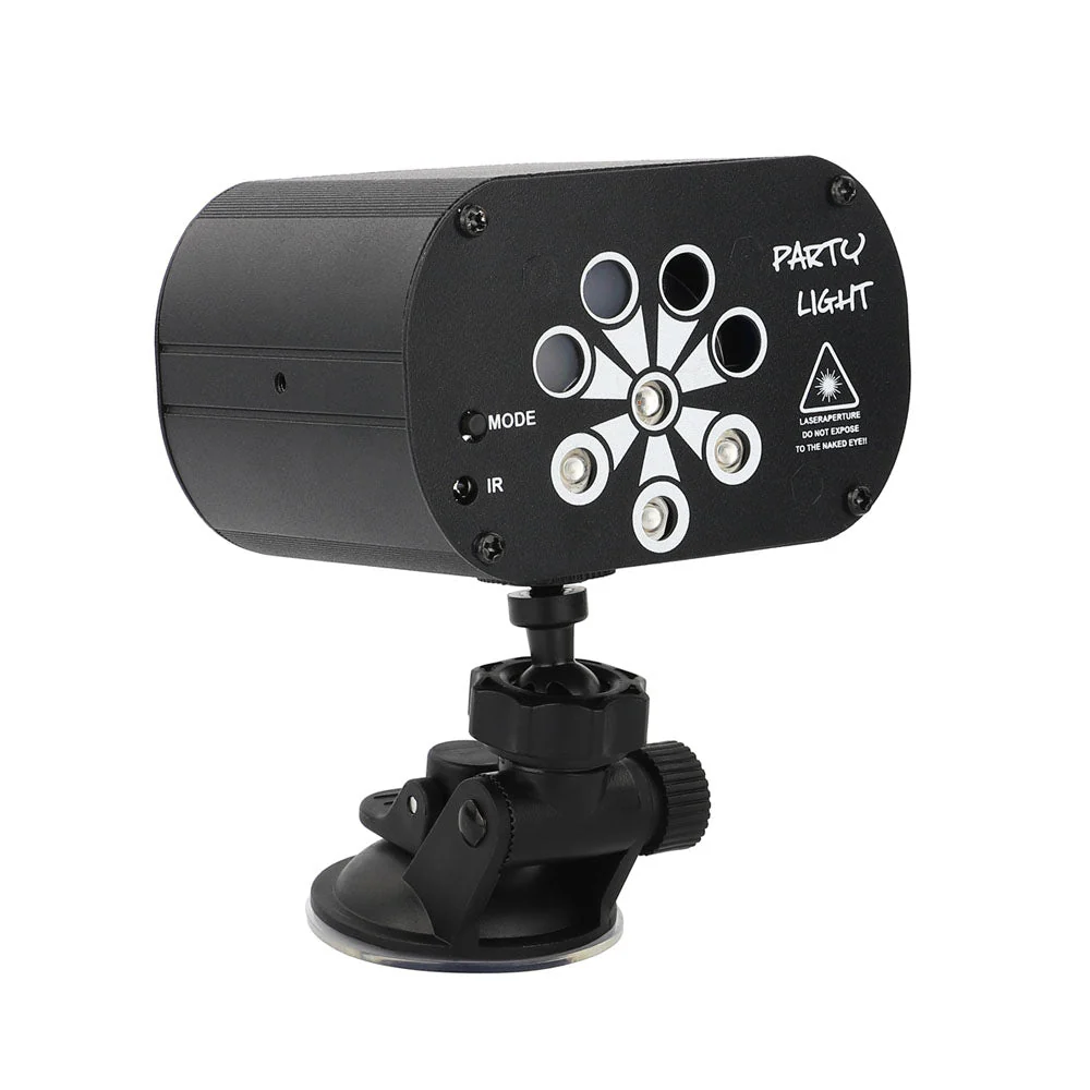 CRONY 8 holes red/green laser with RGB +UV LED light LED Stage Effect Lighting with Remote Controller - Image 6
