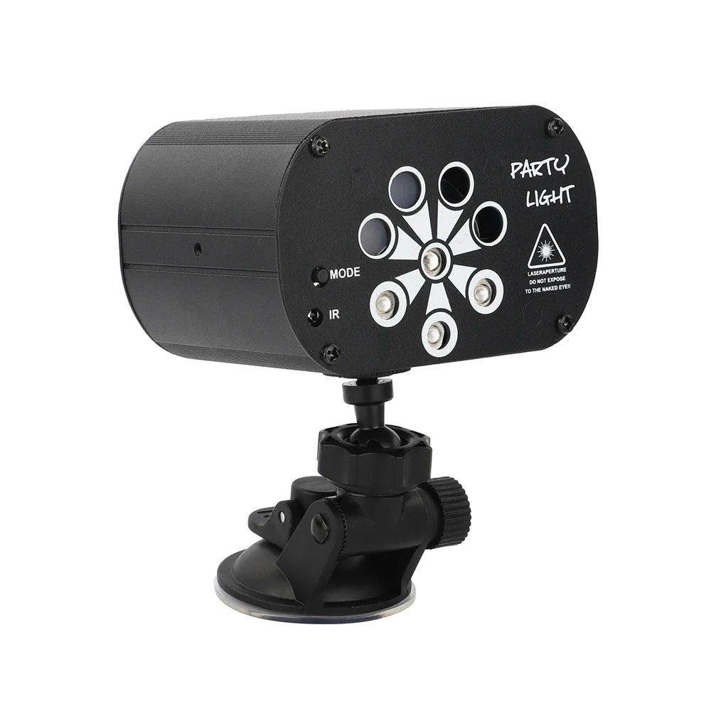 CRONY 8 holes red/green laser with RGB +UV LED light LED Stage Effect Lighting with Remote Controller - Image 8