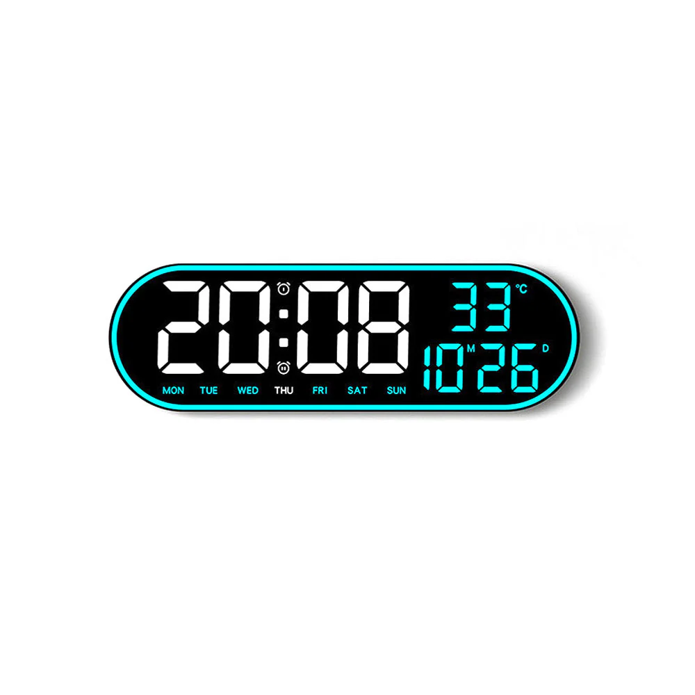 CRONY 8021 Clock Digital Wall Clock Alarm Clock Wall Mounted Adjustable Temperature Digital Clock Remote Control for Home - Image 10