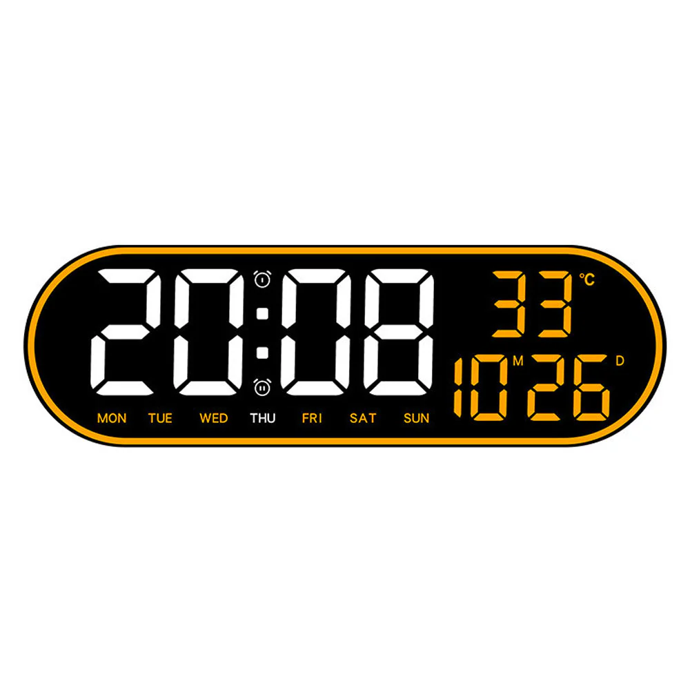 CRONY 8021 Clock Digital Wall Clock Alarm Clock Wall Mounted Adjustable Temperature Digital Clock Remote Control for Home - Image 11