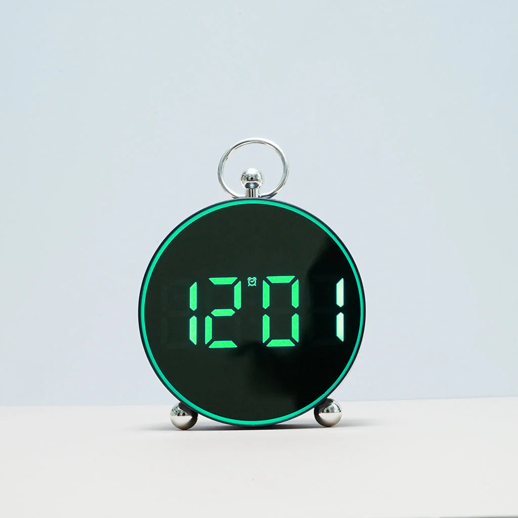 CRONY 8025 Electronic Clock Date Temperature Display Alarm Clocks With Atmosphere Light Voice-activated LED Digital Table Clock - Image 2