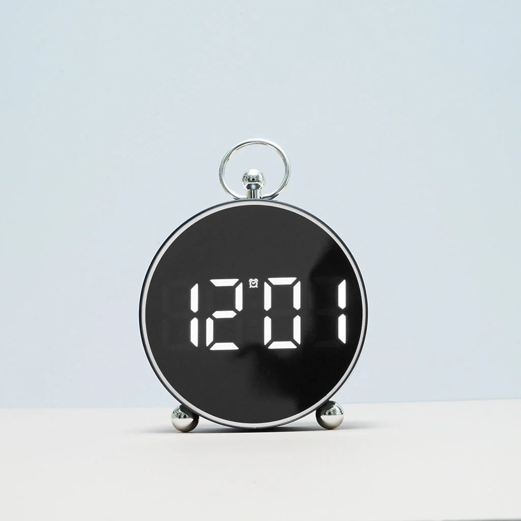 CRONY 8025 Electronic Clock Date Temperature Display Alarm Clocks With Atmosphere Light Voice-activated LED Digital Table Clock - Image 3