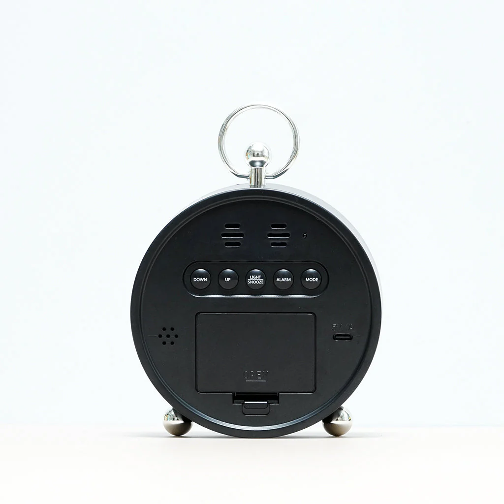 CRONY 8025 Electronic Clock Date Temperature Display Alarm Clocks With Atmosphere Light Voice-activated LED Digital Table Clock - Image 4