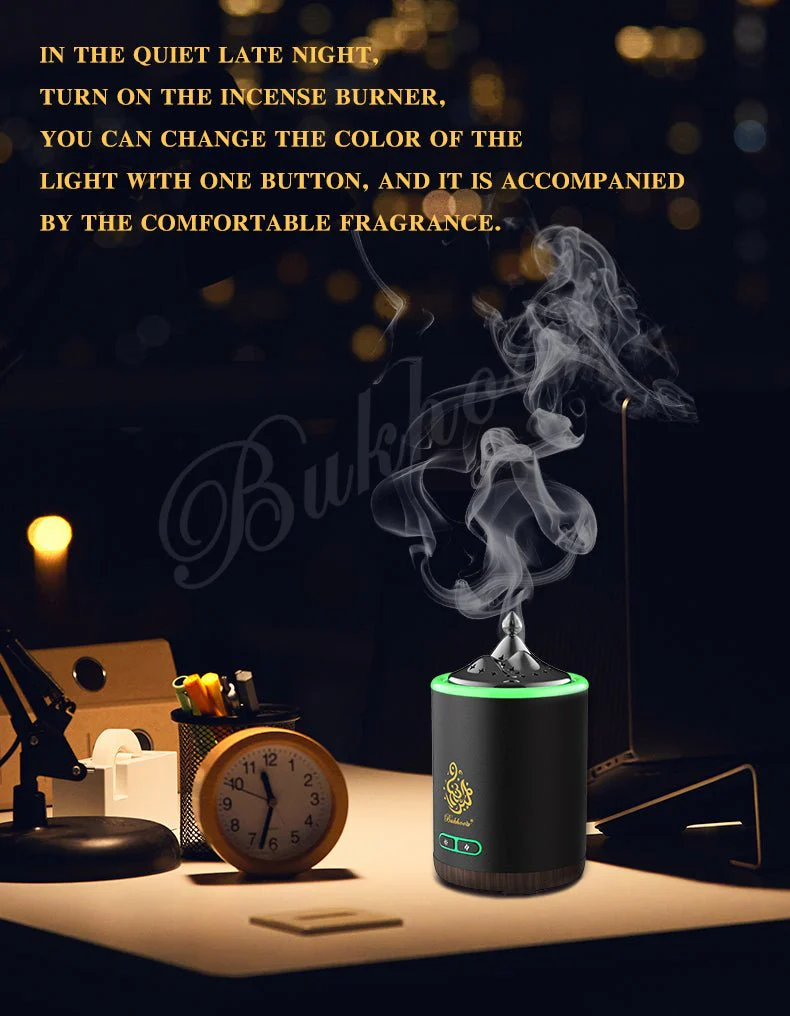 CRONY B19 Circular Tower Electric Bukhoor Burner with Light – Stylish Arabic Mubkhar for Oud and Incense - Image 4