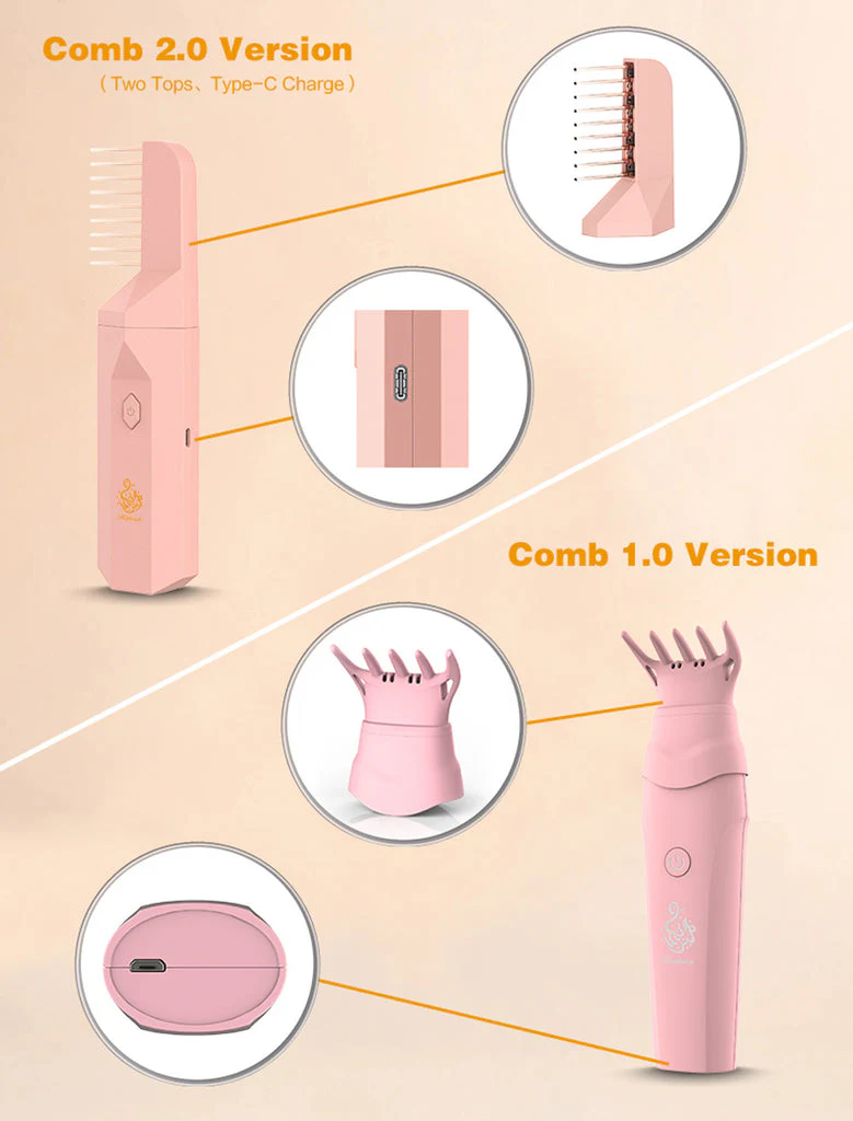 CRONY B26 Comb Bukhoor USB Portable Women Hair Bakhoor Incense Burner Dukhoon Electric Portable Incense Burner - Image 11