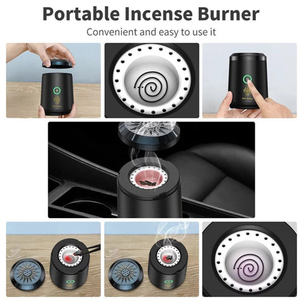CRONY BK-18 Bukhoor Mini Oud Incense Bukhoor Burner Rechargeable Dukhoon Electric Portable Incense Burner - Image 3