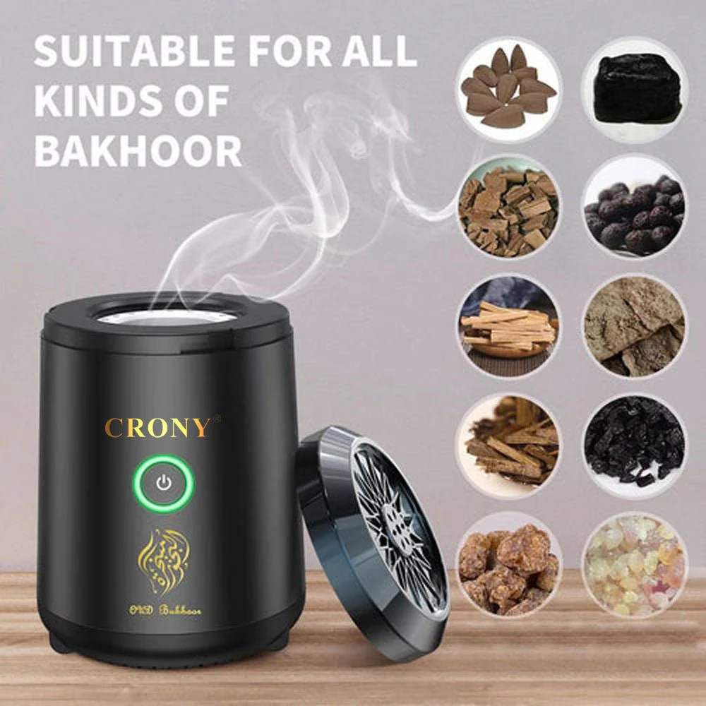CRONY BK-18 Bukhoor Mini Oud Incense Bukhoor Burner Rechargeable Dukhoon Electric Portable Incense Burner - Image 4