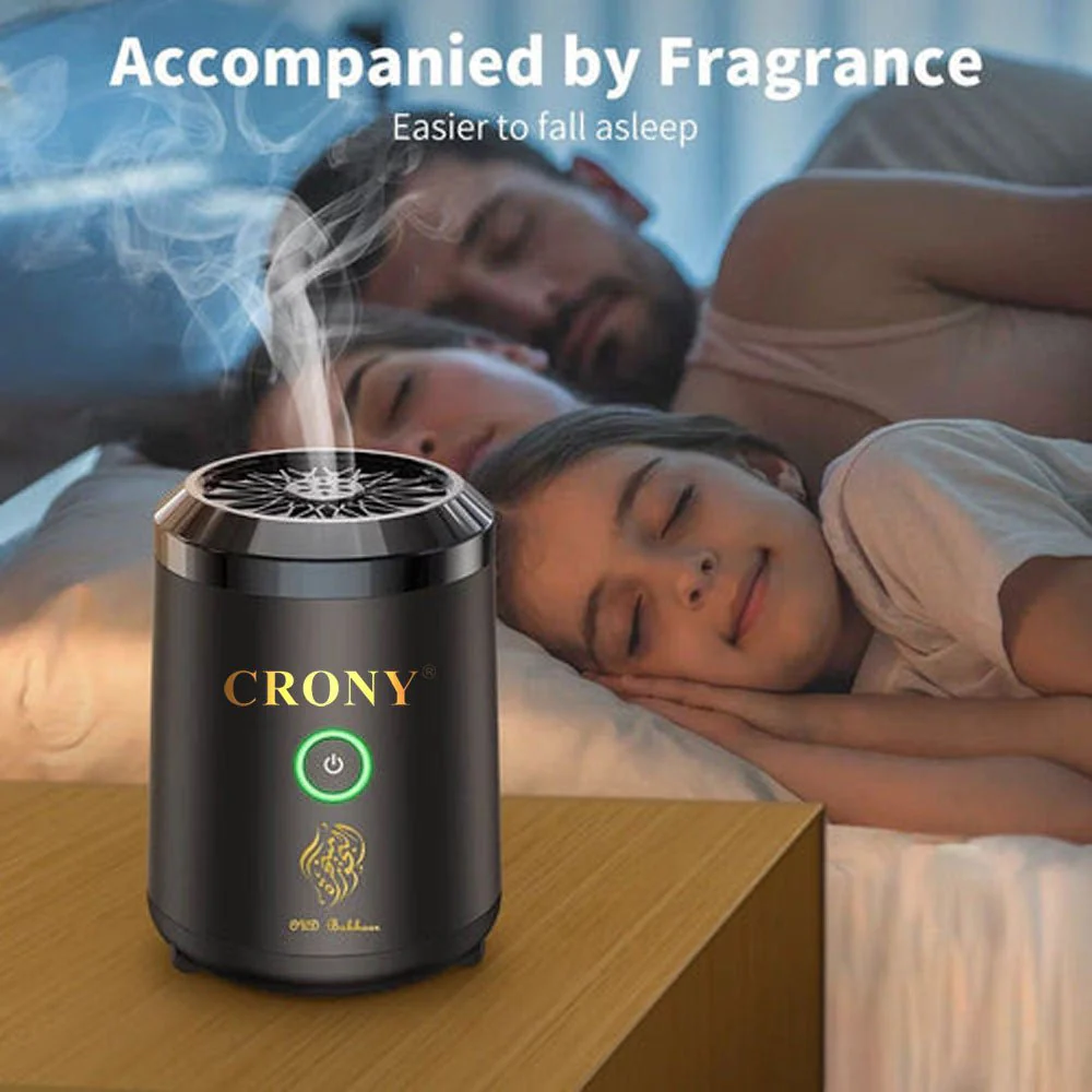 CRONY BK-18 Bukhoor Mini Oud Incense Bukhoor Burner Rechargeable Dukhoon Electric Portable Incense Burner - Image 5