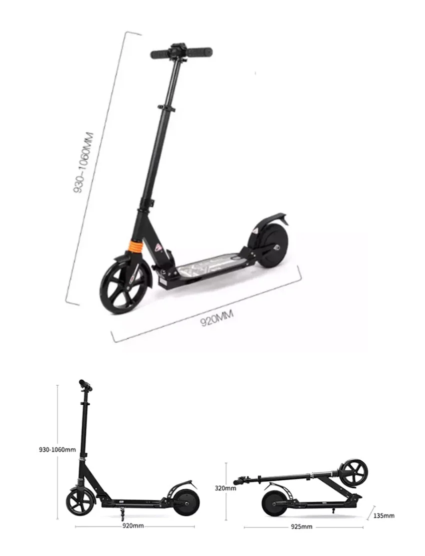 CRONY C2  250W 4AH Children Aluminium Folding Scooter Max Speed 15KM/H Distance 6-10KM Easy Foldable Shock Absorption Front & Rear - Image 5