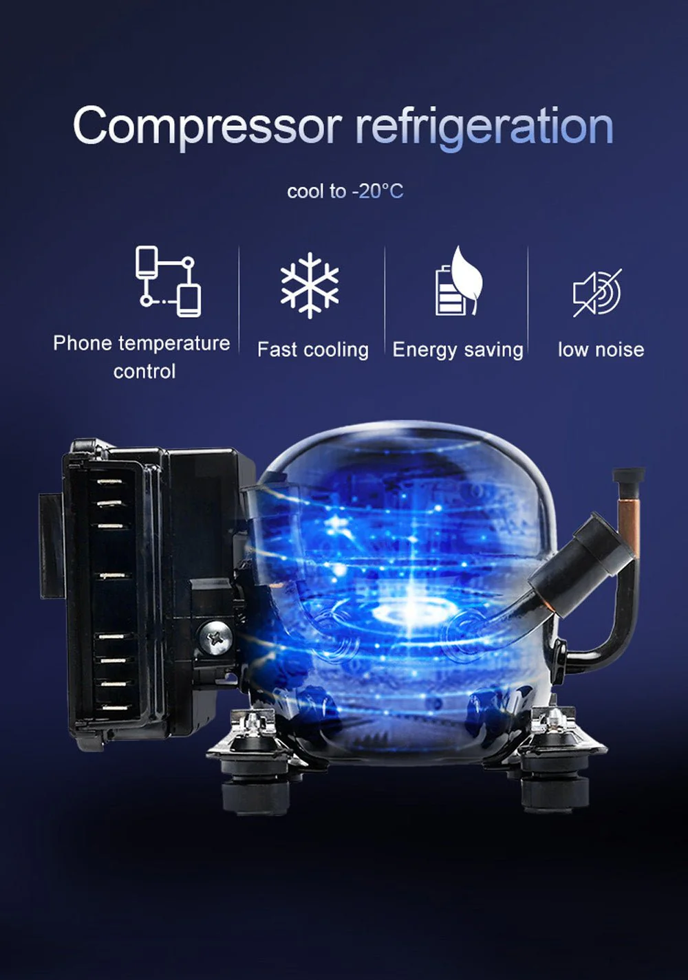 CRONY Car Refrigerator 22L/C22 Custom fridge small car fridge freezers refrigerator outdoor 12v compressor fridge - Image 5