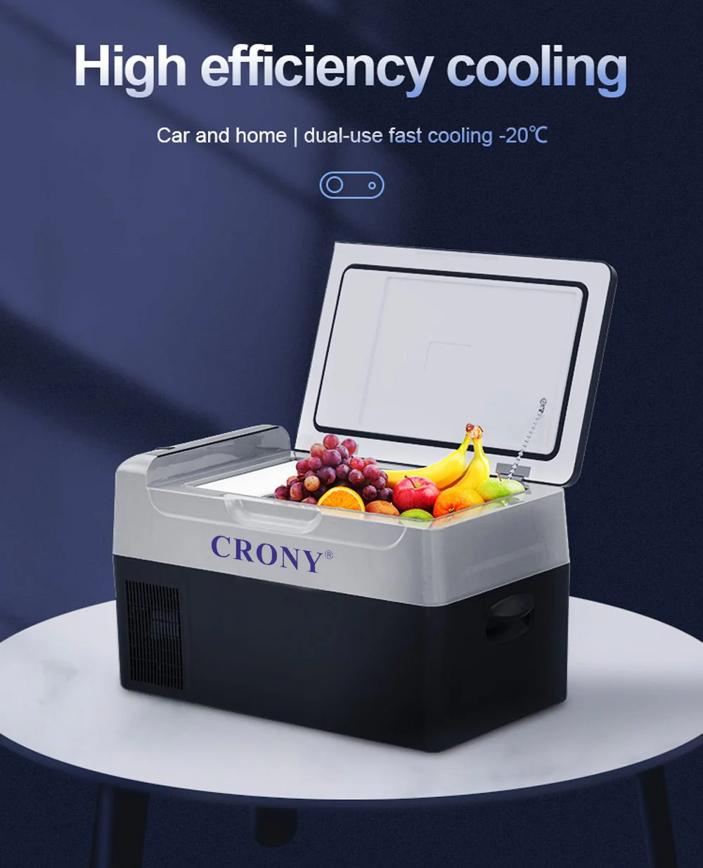 CRONY Car Refrigerator 22L/C22 Custom fridge small car fridge freezers refrigerator outdoor 12v compressor fridge - Image 8