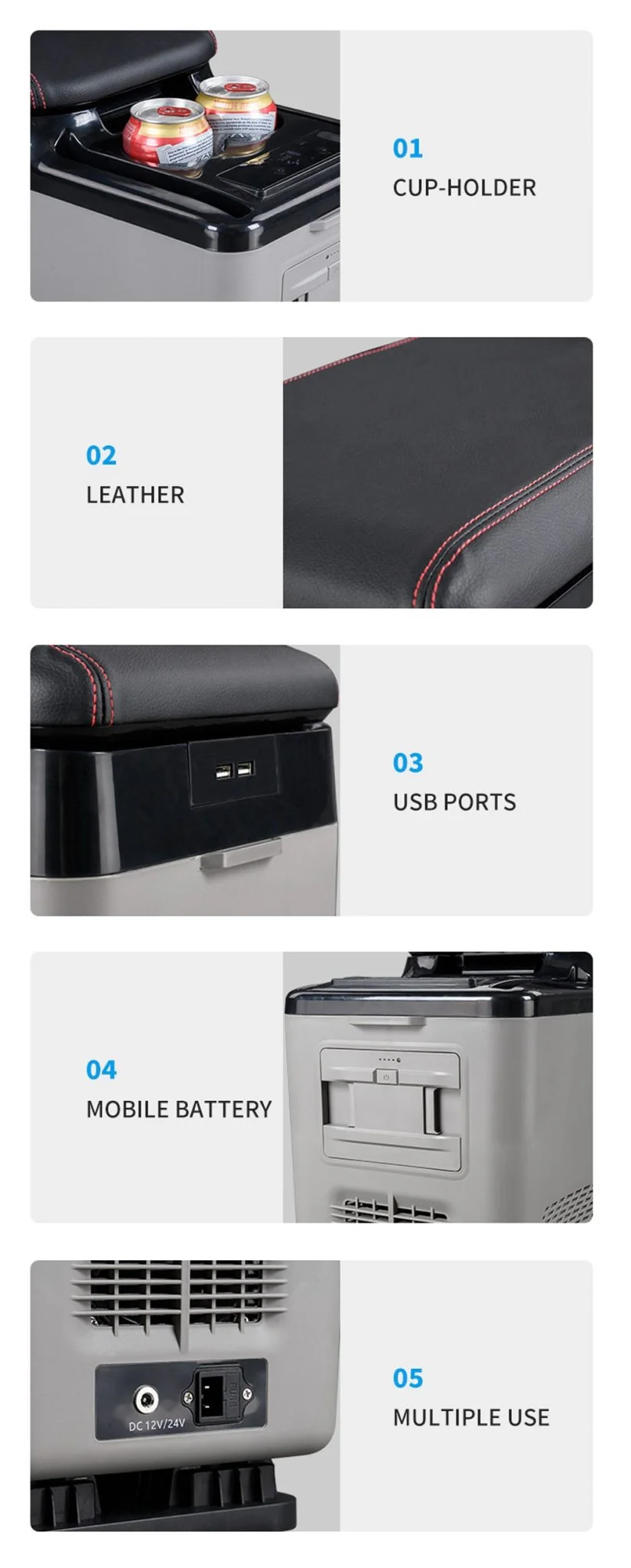 CRONY CF15 15L Vehicle Refrigerator with APP DC 12V  for centre armrest in car truck refrigerator with battery - Image 10
