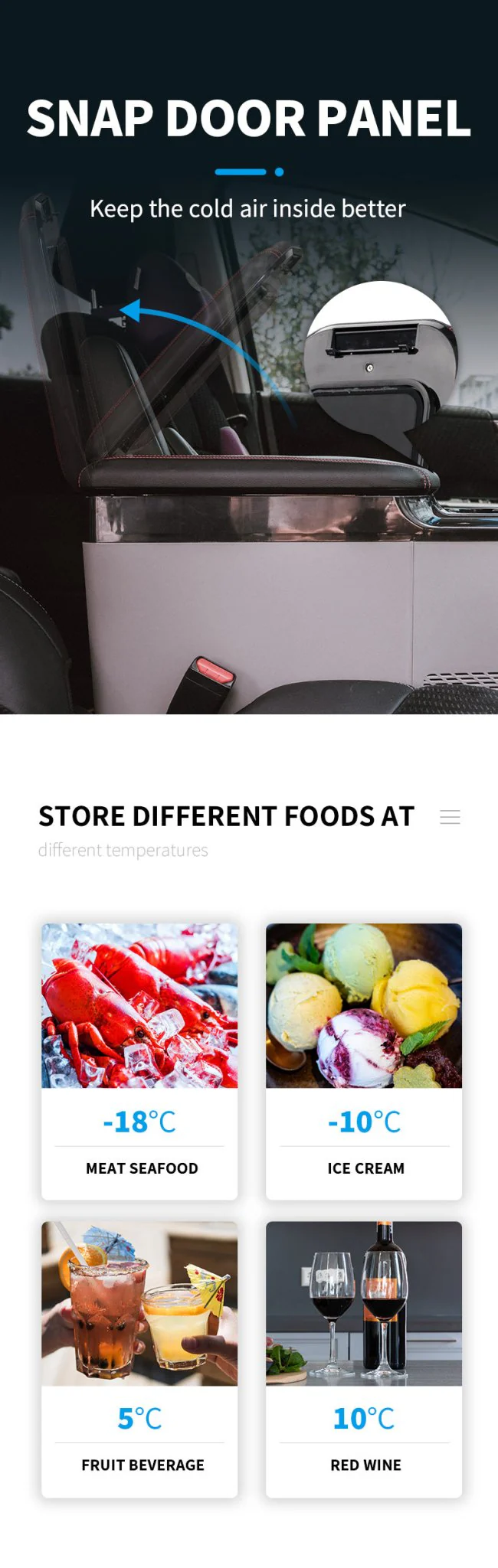 CRONY CF15 15L Vehicle Refrigerator with APP DC 12V  for centre armrest in car truck refrigerator with battery - Image 5
