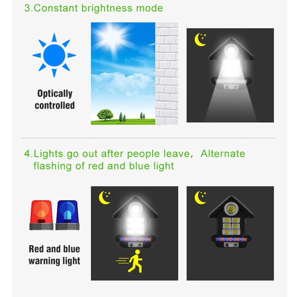 CRONY CL-S180 Solar induction street lamp LED Large Size Solar Street Lights Outdoor IP67 Waterproof with Remote - Image 8