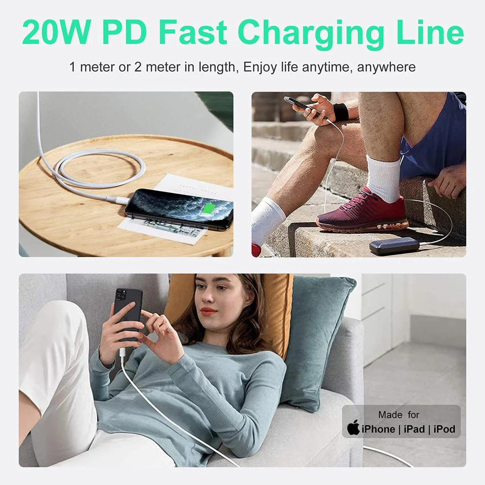 CRONY CR-001 Support Quick Charge&Data C-Lighting Cable 3A - Image 4