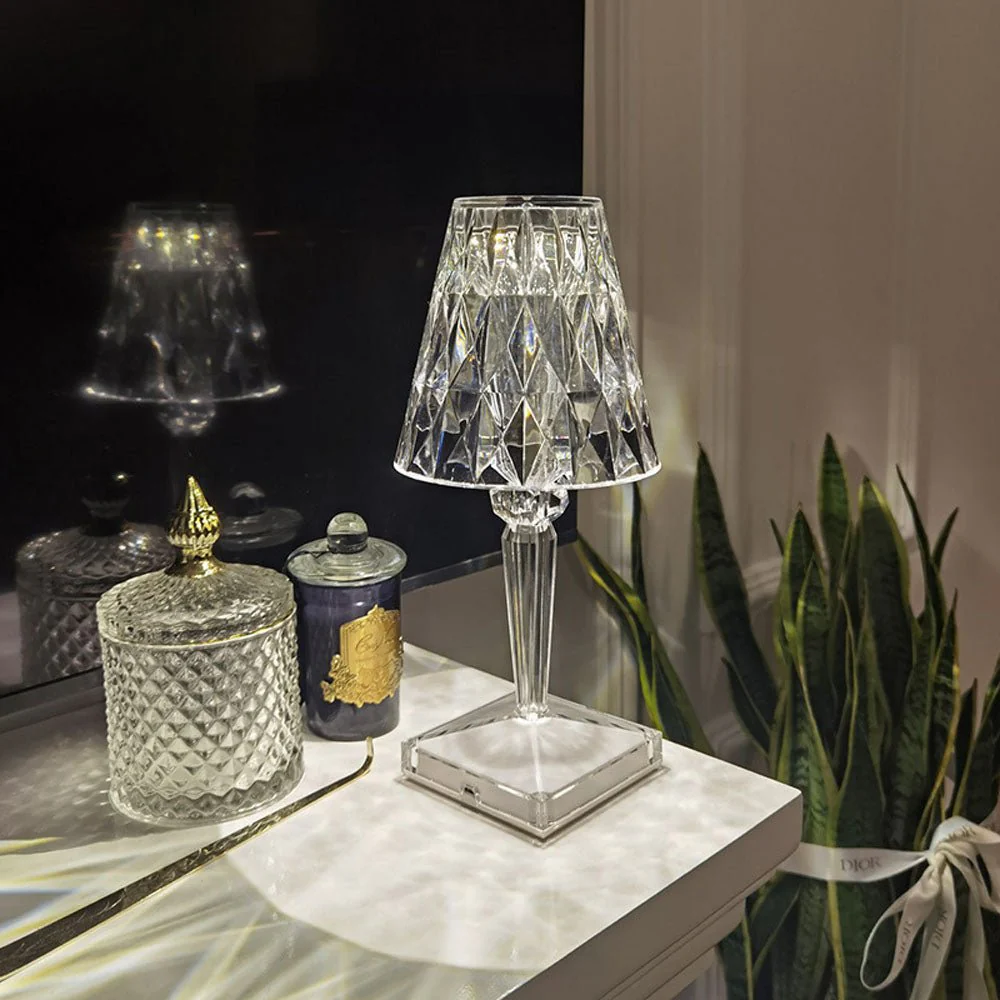 CRONY Diamond lamp 16 color RGB touch color + remote and recharge Crystal Diamond Table Lamp - Image 8