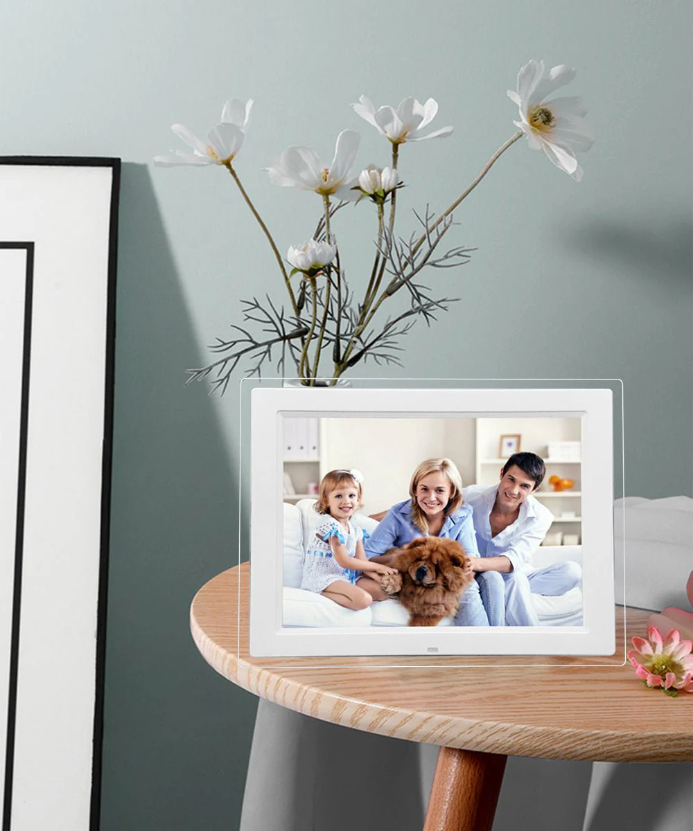 Crony 12inch Photo Frame with High Resolution and Widescreen LCD, Music and HD Video | white - Image 3