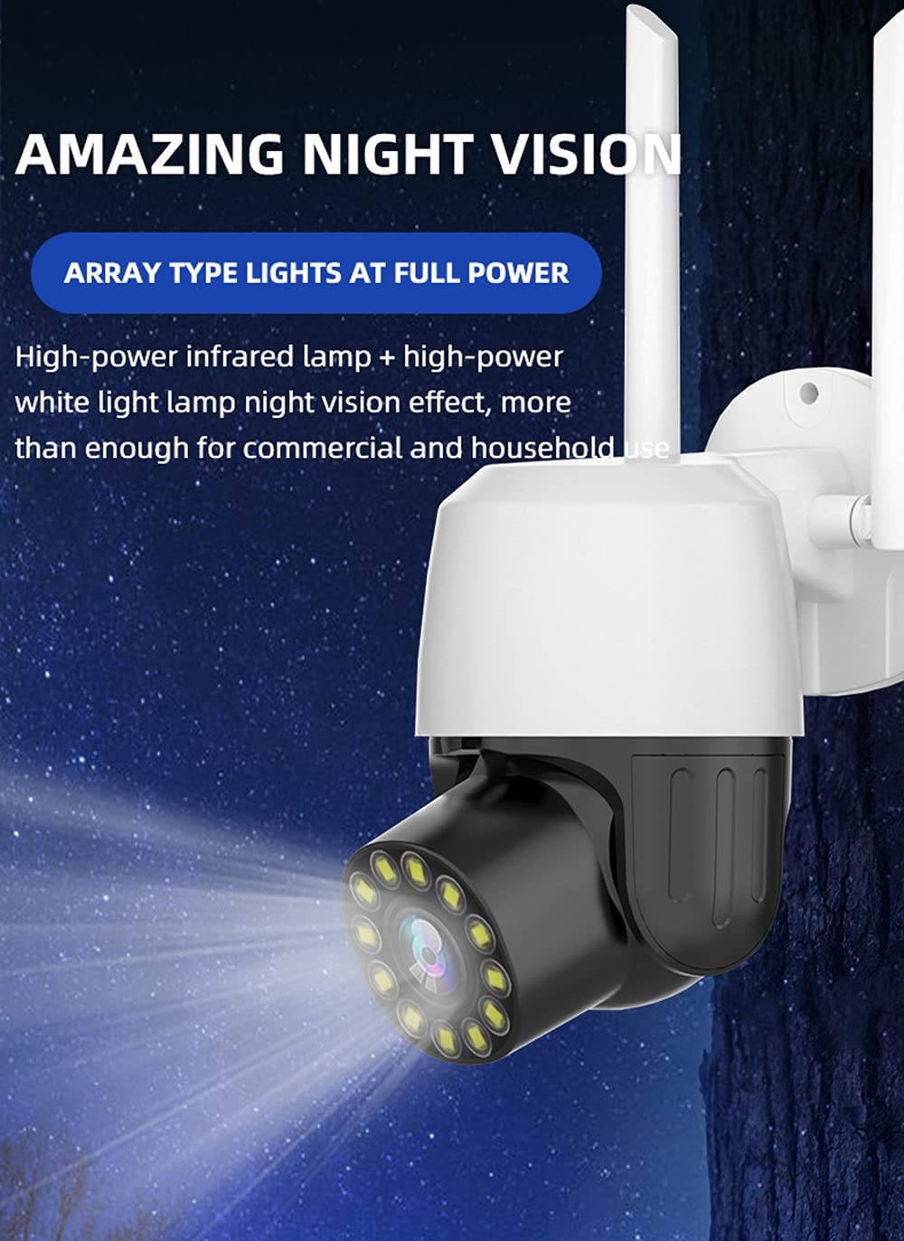 CRONY EC131 Full color night vision 1.5 inch ball machines  4X Camera WiFi Camera AI Human Detection Audio 1080P Wireless Security CCTV Cameras - Image 5