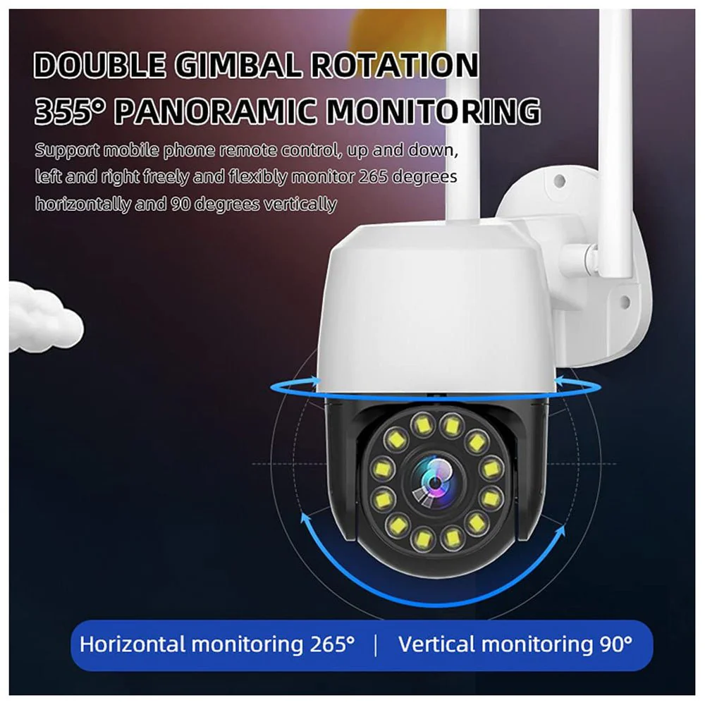 CRONY EC131 Full color night vision 1.5 inch ball machines  4X Camera WiFi Camera AI Human Detection Audio 1080P Wireless Security CCTV Cameras - Image 6