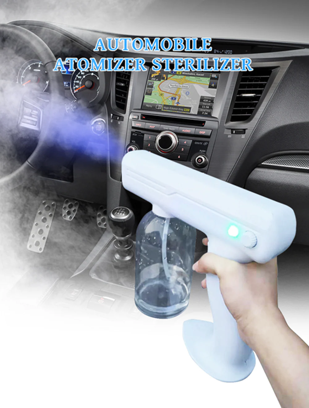 CRONY Electric disinfecting gun Disinfectant Steam ULV Gun Handheld Rechargeable Nano Atomizer - Image 8