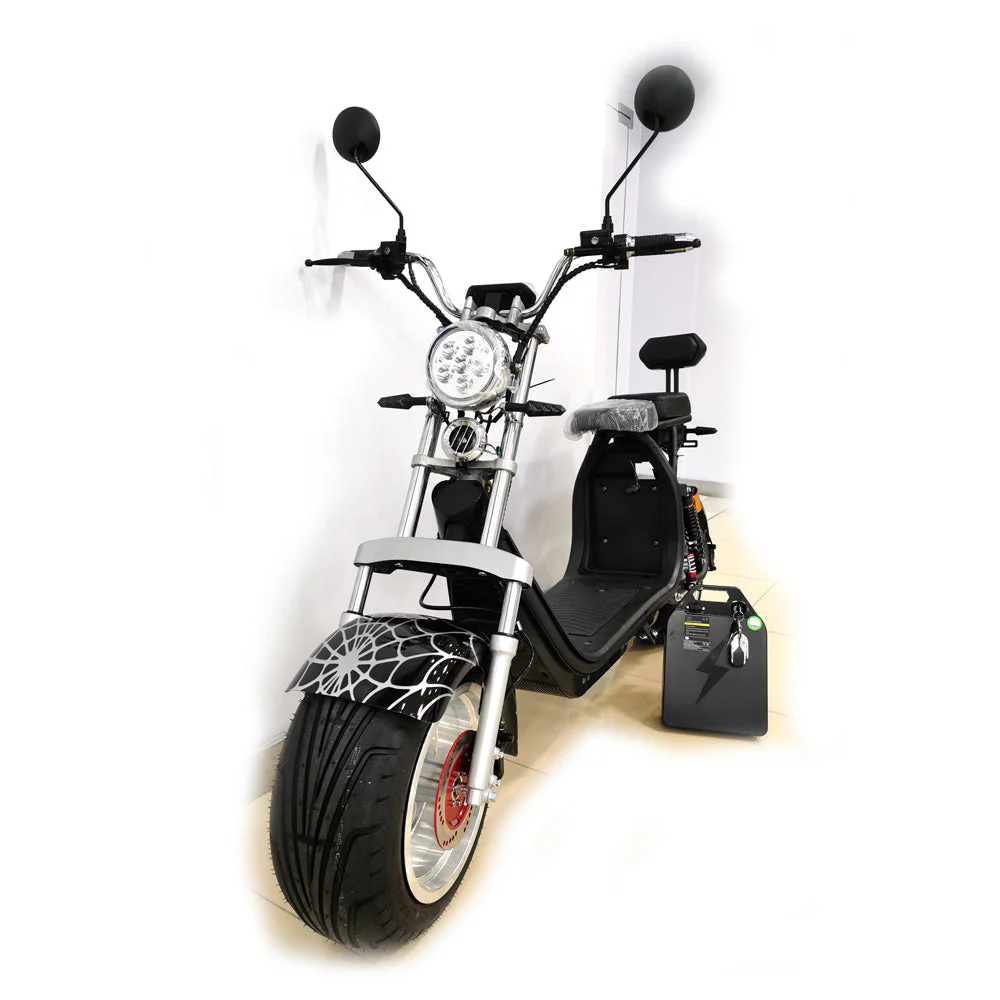 CRONY G-029 3000W Electric Motorcycle Motorbike High Speed Harley tyre Double Seat with double battery | Black - Image 3