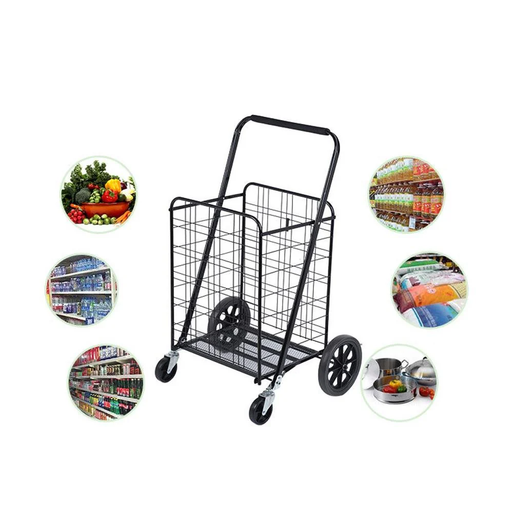 CRONY High quality Big shoping trolley Household portable Foldable Shopping Trolley on Wheels - Image 2