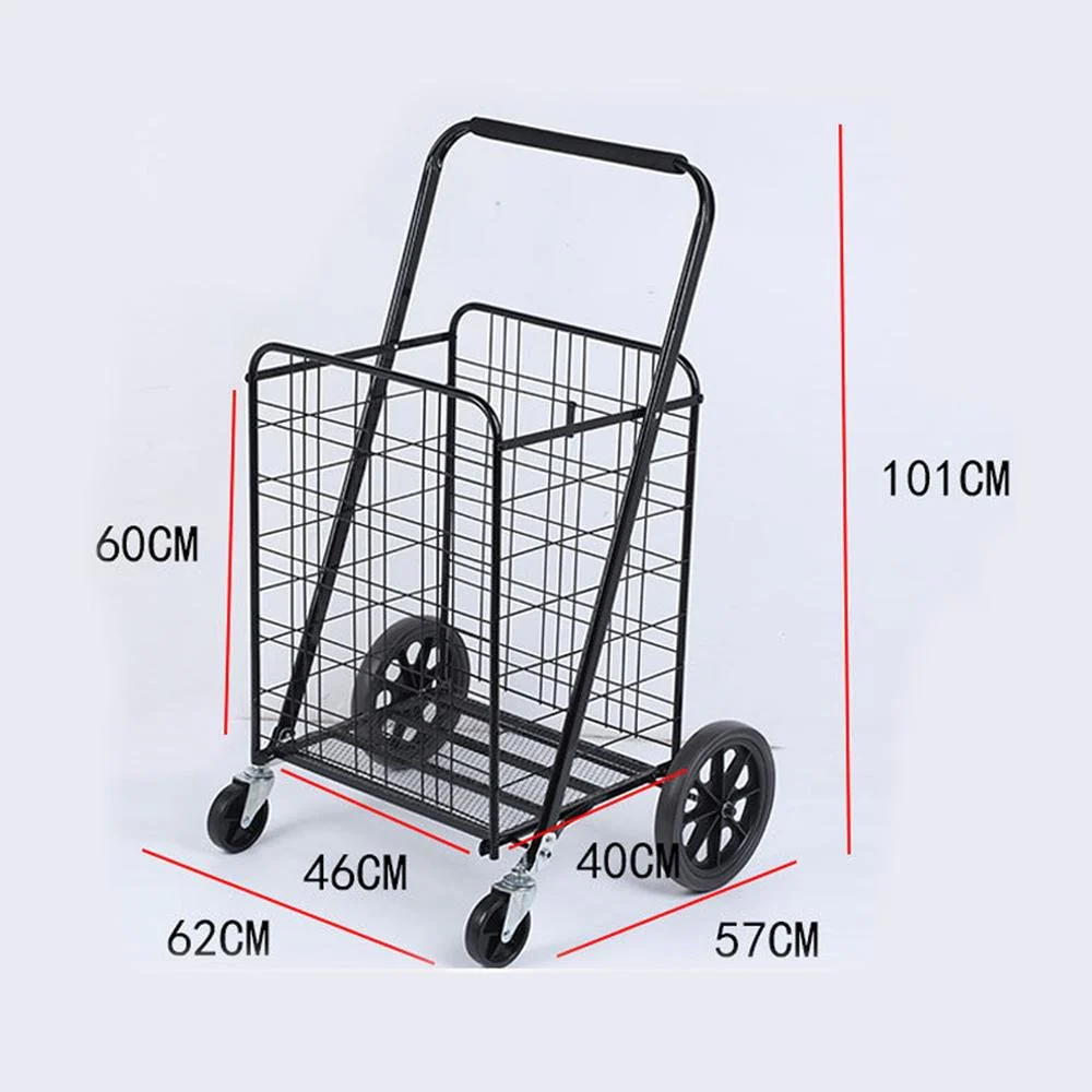 CRONY High quality Big shoping trolley Household portable Foldable Shopping Trolley on Wheels - Image 3