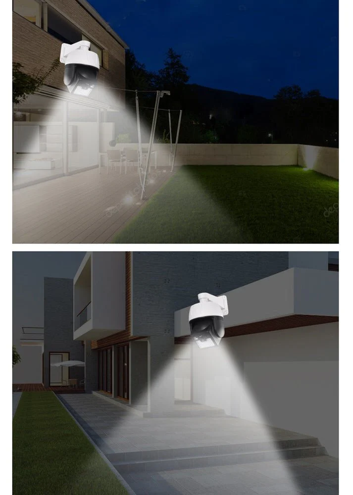 CRONY HW-5118-1 LED solar rechargeable wall lamps Solar human body induction simulation camera monitoring light fake camera light - Image 8