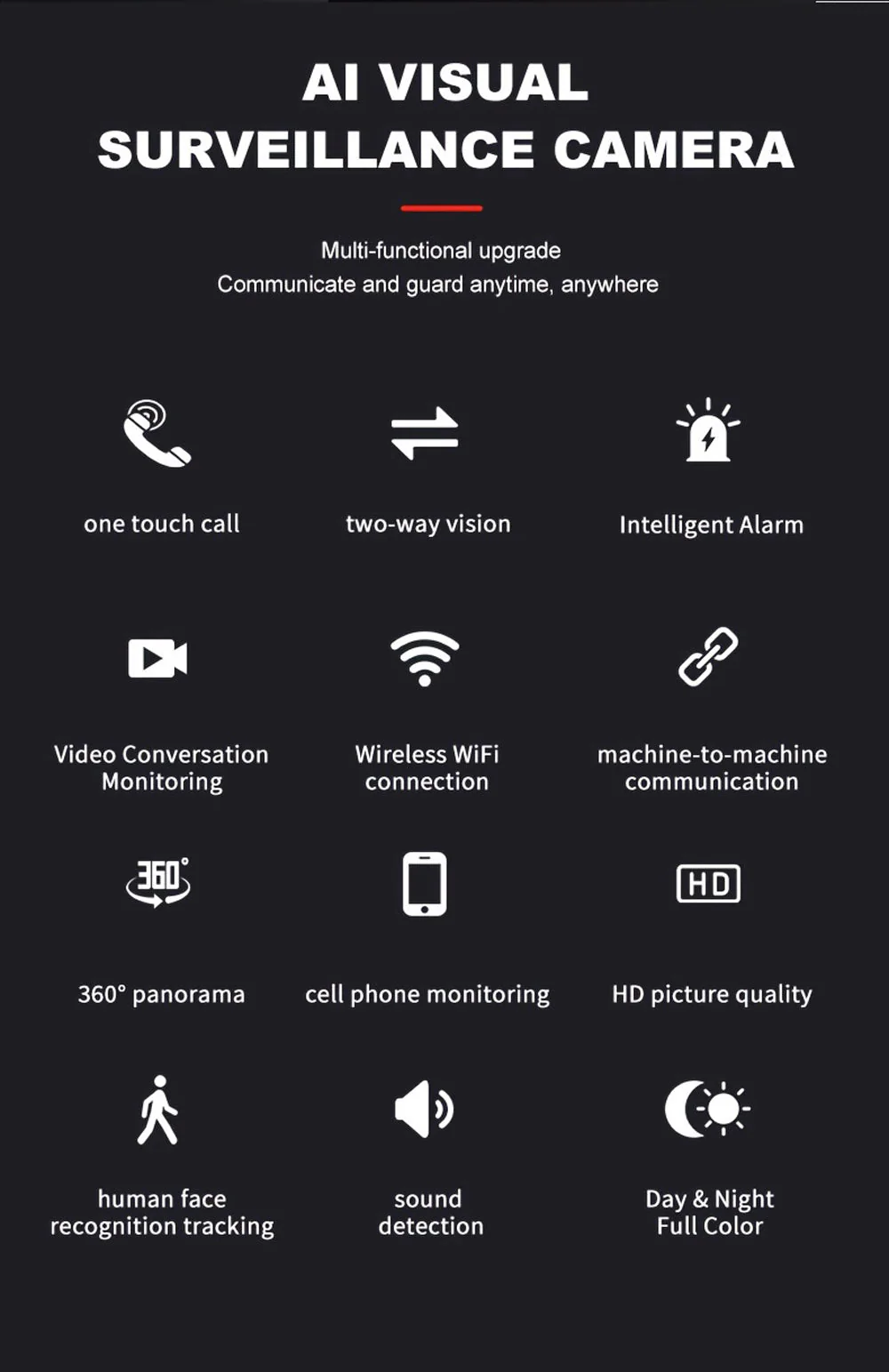 CRONY  IV-20 V360Pro APP 1080P Video Calling WIFI HD Camera One-Click Video Calling Infrared Night Vision Video Baby Monitoring Camera - Image 14