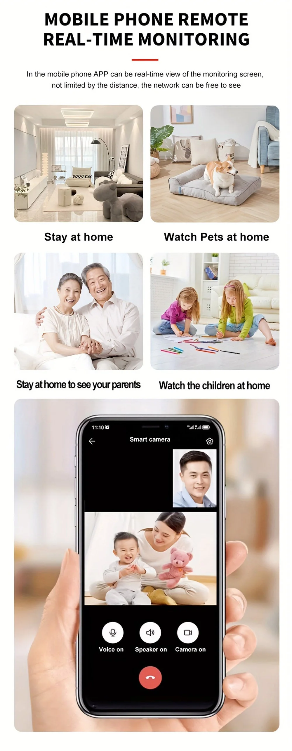 CRONY  IV-20 V360Pro APP 1080P Video Calling WIFI HD Camera One-Click Video Calling Infrared Night Vision Video Baby Monitoring Camera - Image 23