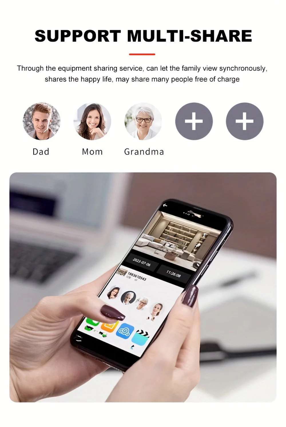 CRONY  IV-20 V360Pro APP 1080P Video Calling WIFI HD Camera One-Click Video Calling Infrared Night Vision Video Baby Monitoring Camera - Image 24