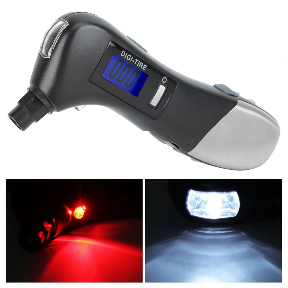 CRONY  JZ-405C Tire Pressure Measuring Mini LED Flashlight Torch Multifunction Emergency lamp - Image 4