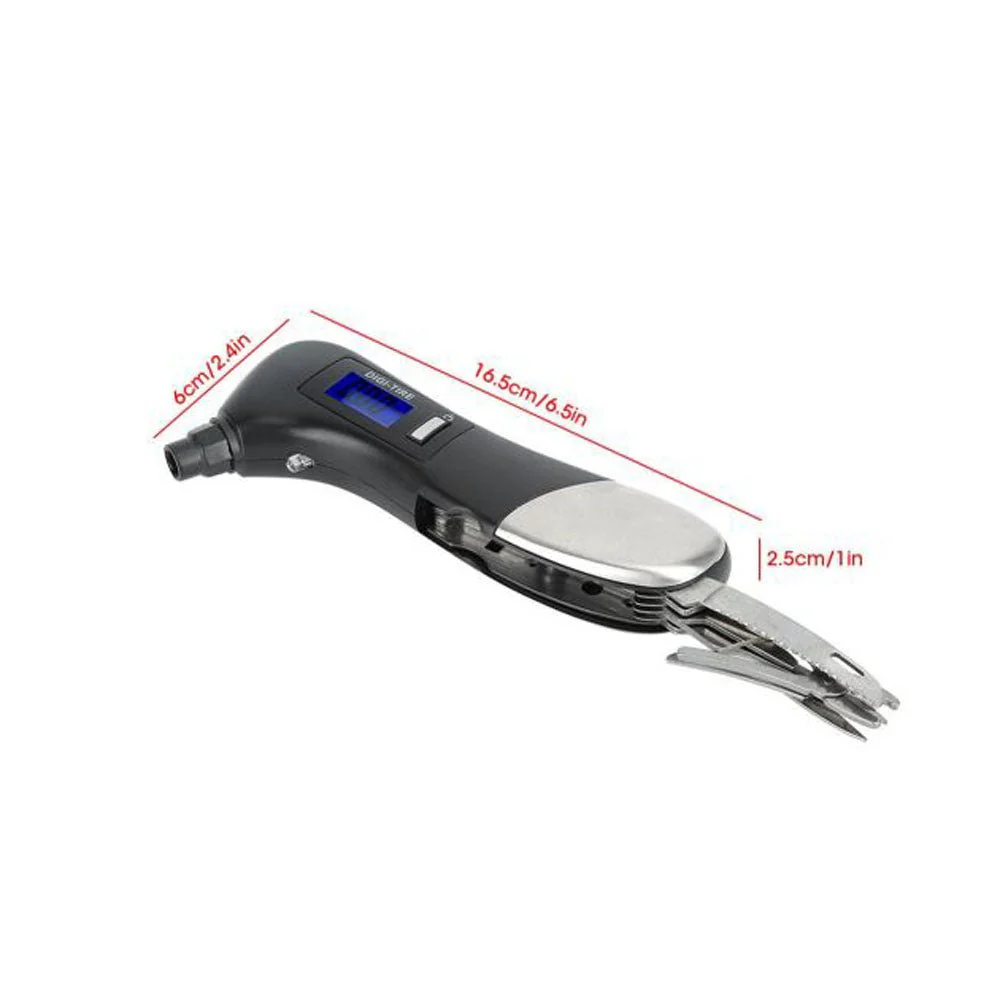 CRONY  JZ-405C Tire Pressure Measuring Mini LED Flashlight Torch Multifunction Emergency lamp - Image 7