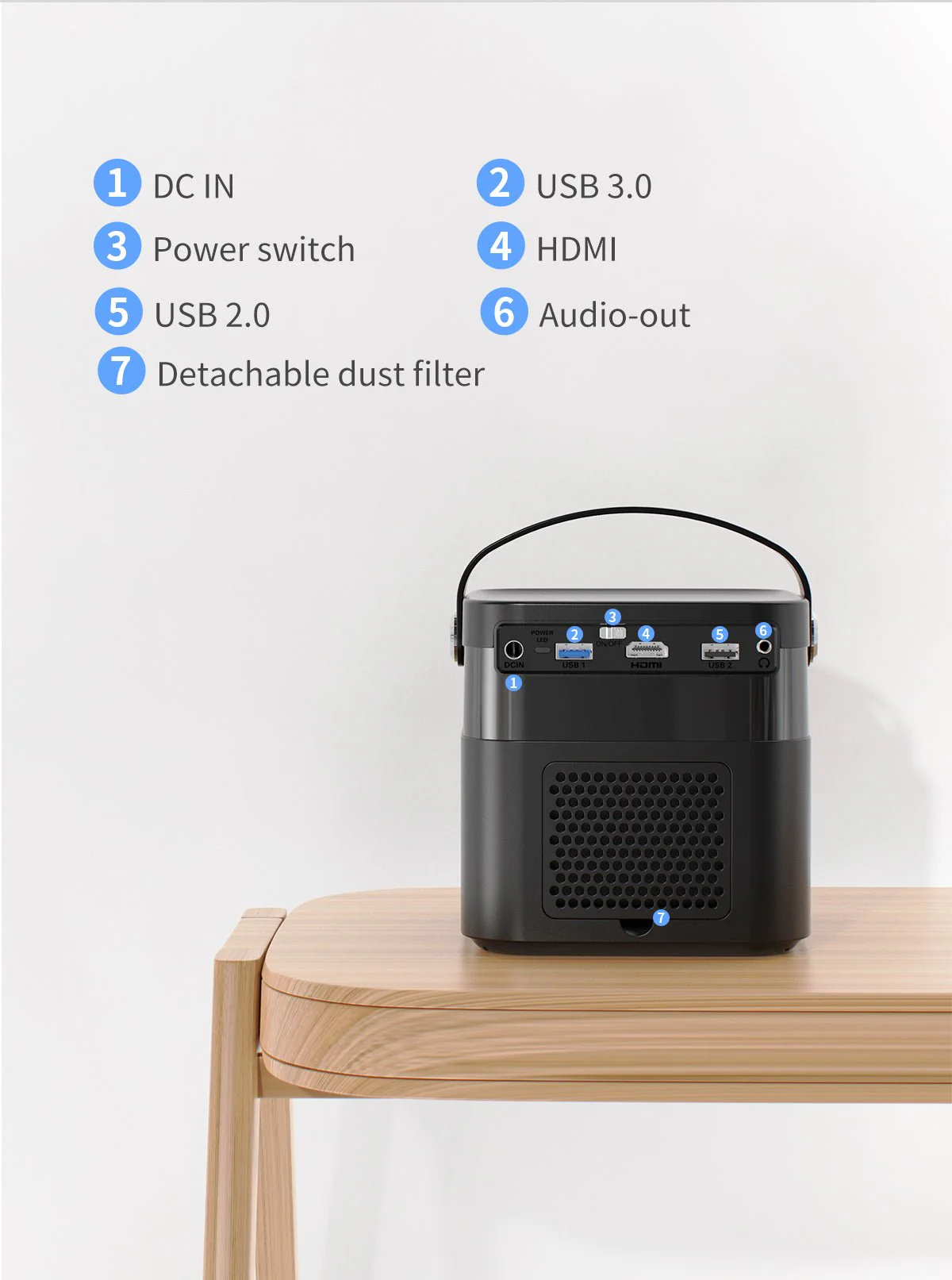 CRONY K5+ upright Projector with BT speaker 3D Smart DLP Projector 800 ANSI Lumens 1080P Portable Outdoor DLP 4k Projector - Image 20