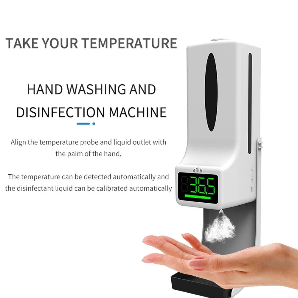 CRONY K9 Pro X Automatic Temperature Measurement&Disinfection Mach Intelligent Sensor Soap Dispenser with Thermometer Infrared Thermometer Dispenser - Image 3