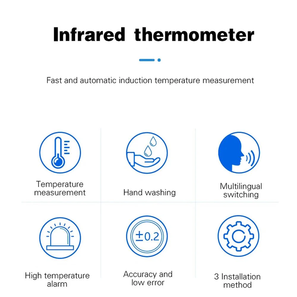 CRONY K9 Pro X Automatic Temperature Measurement&Disinfection Mach Intelligent Sensor Soap Dispenser with Thermometer Infrared Thermometer Dispenser - Image 9