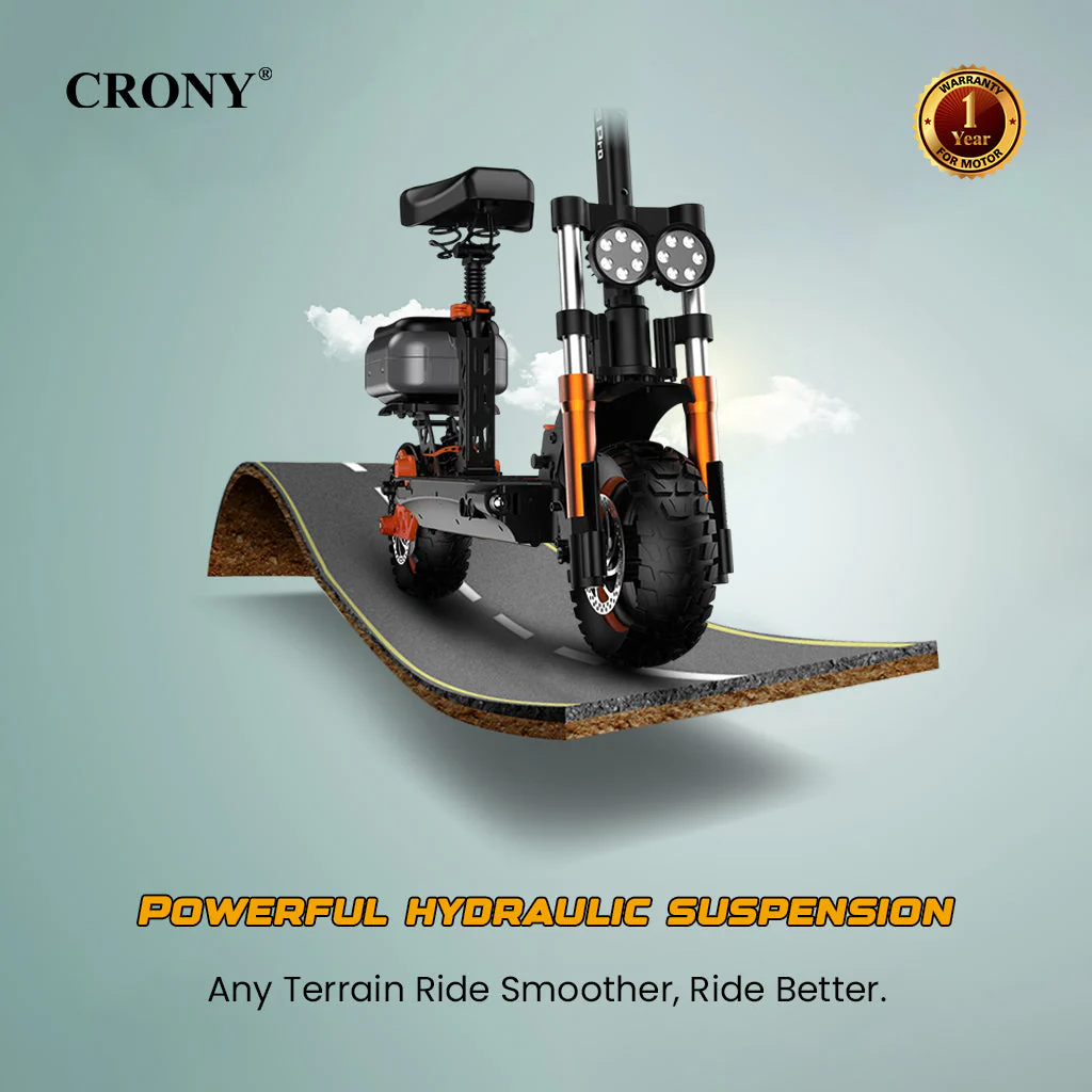 CRONY M5 Pro Electric Scooter for Adults Kids 1500W High-Speed E-Scooter with Bluetooth Speaker App Connectivity IPX4 Waterproof 120KG Max Load - Image 7