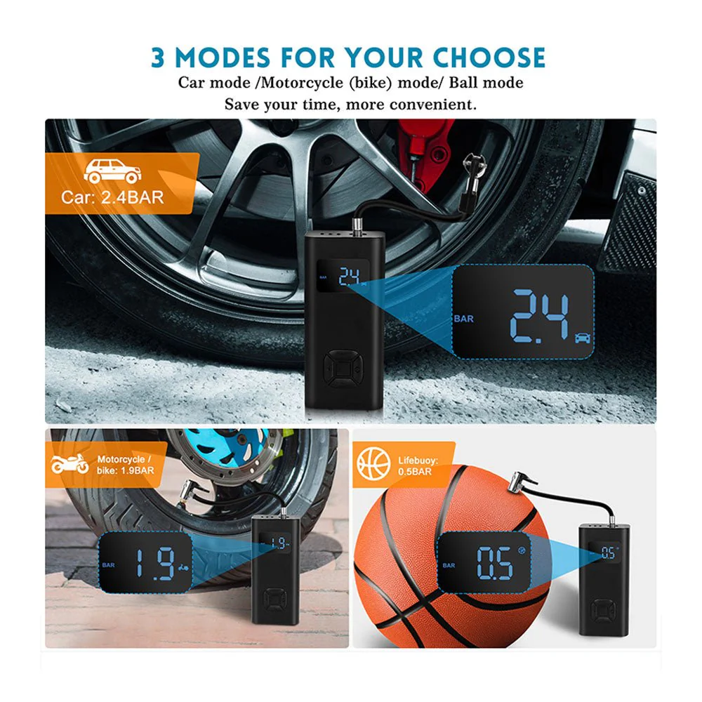 CRONY NEW Portable Electric Air Inflator 12v 150PSI Rechargeable 6500mAh Car Pump Tire Inflator Cordless Portable Compressor - Image 9