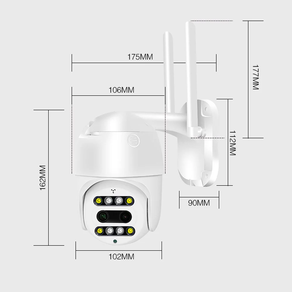 CRONY NIP-21HS carecam PRO APP ball Face recognition and shooting linkage alarm Voice alarm Day and night full color dual lens camera - Image 5