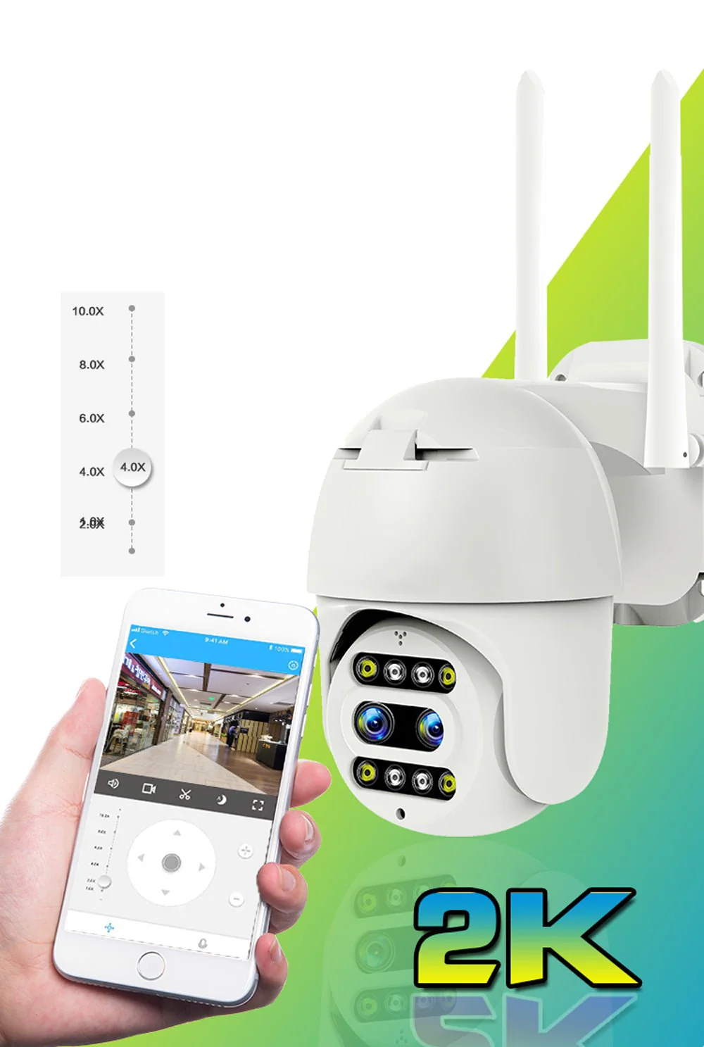 CRONY NIP-21HS carecam PRO APP ball Face recognition and shooting linkage alarm Voice alarm Day and night full color dual lens camera - Image 7
