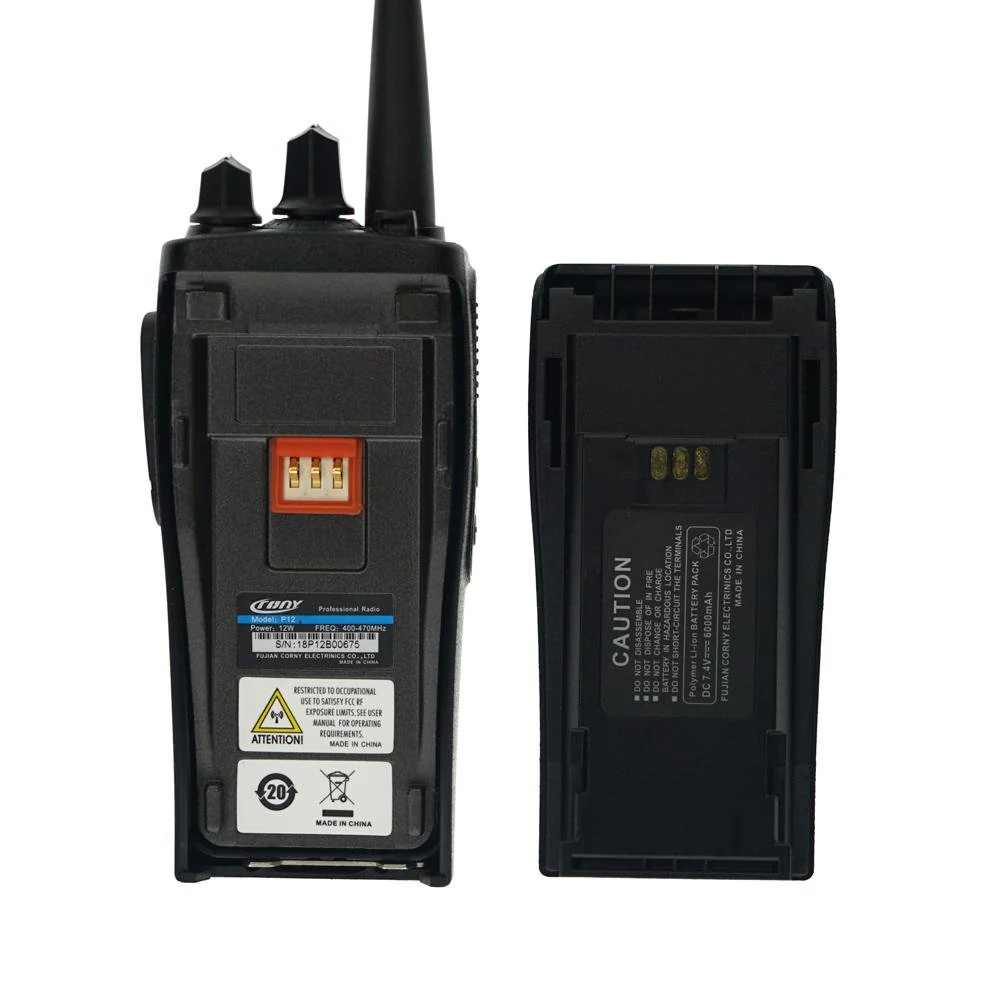 Crony 12W P12 Wireless Two Way Radio Rechargeable Walkie Talkies for Camping Hiking 10-15 KM Hunting Black - Image 4
