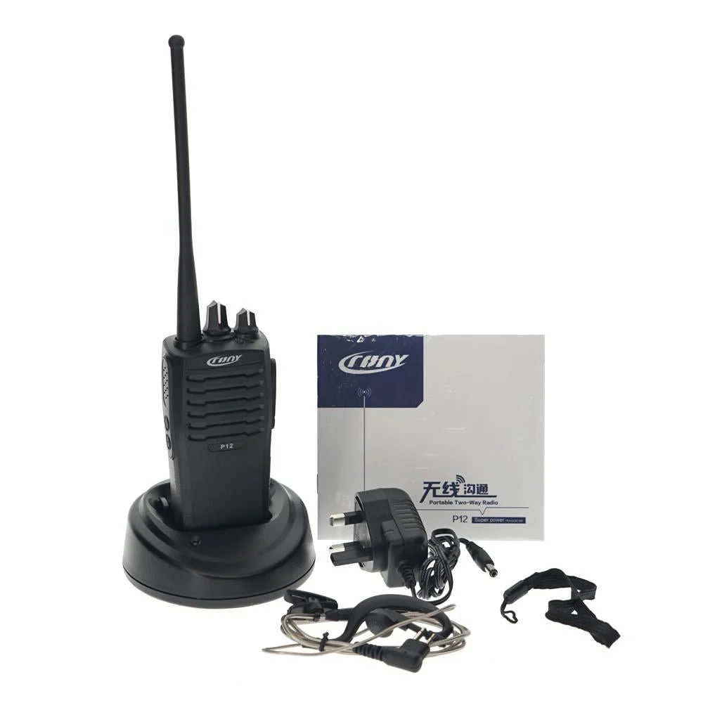 Crony 12W P12 Wireless Two Way Radio Rechargeable Walkie Talkies for Camping Hiking 10-15 KM Hunting Black - Image 5
