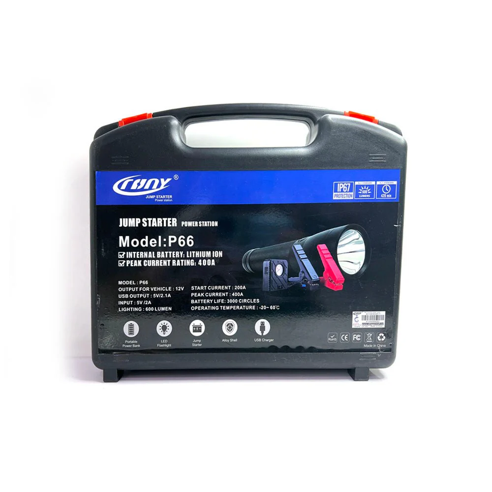 CRONY P66 Circle+Air Jumper Starter for 12V All Car With Pump Power Bank - Image 4
